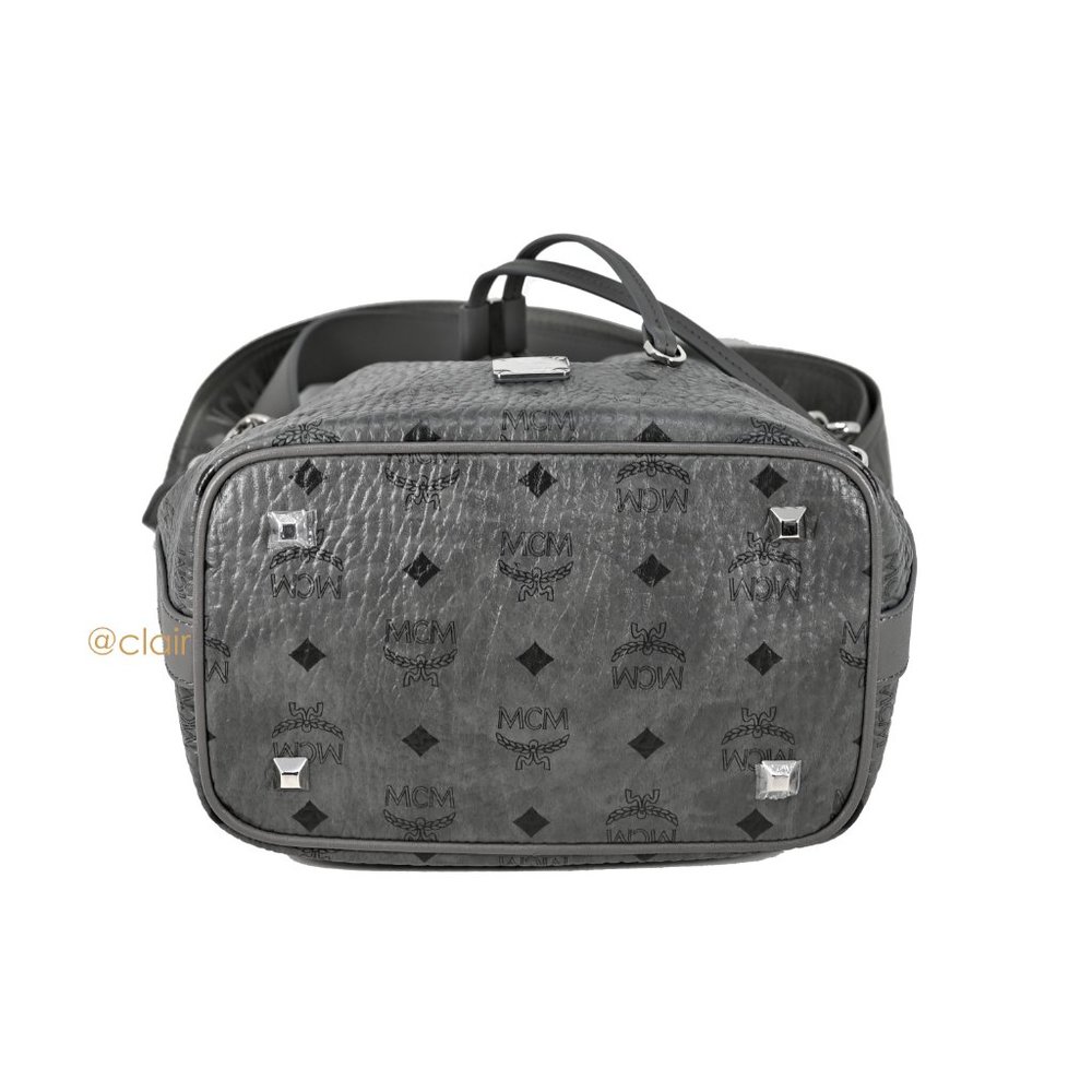 MCM Small Drawstring Visetos Coated Canvas Bag - Picture 4 of 12